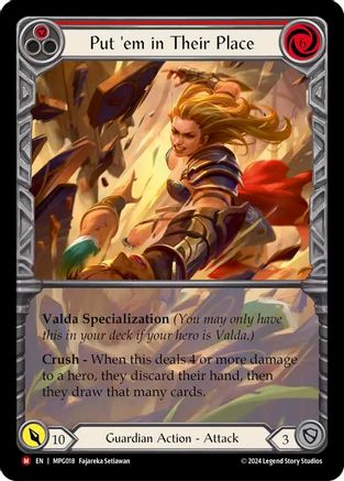 Put 'Em In Their Place (Extended Art) (MPG018) [Mastery Pack Guardian] Rainbow Foil - Deck Out Gaming