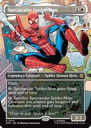 Spectacular Spider-Man (Borderless) (14) [Marvel's Spider-Man] foil - Deck Out Gaming