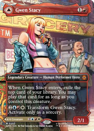 Gwen Stacy (0202) (Borderless) (202) [Marvel's Spider-Man] - Deck Out Gaming