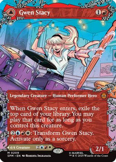 Gwen Stacy (0209) (Borderless) (209) [Marvel's Spider-Man] foil - Deck Out Gaming