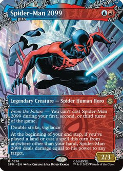 Spider-Man 2099 (0216) (Borderless) (216) [Marvel's Spider-Man] foil - Deck Out Gaming