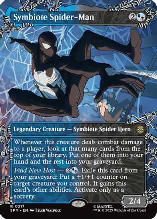 Symbiote Spider-Man (Borderless) (217) [Marvel's Spider-Man] - Deck Out Gaming
