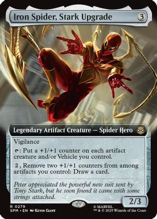 Iron Spider, Stark Upgrade (Extended Art) (279) [Marvel's Spider-Man] foil - Deck Out Gaming