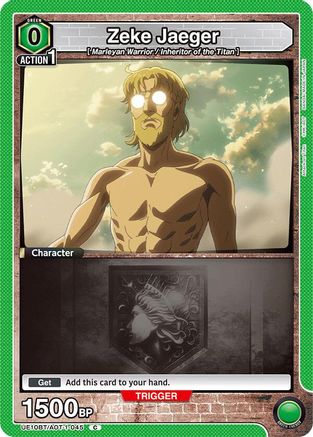 Zeke Jaeger (Box Topper Foil) (UE10BT/AOT-1-045) [UE10BT: Attack on Titan] Foil - Deck Out Gaming
