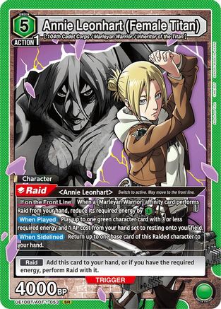 Annie Leonhart (Female Titan) (UE10BT/AOT-1-053) [UE10BT: Attack on Titan] Foil - Deck Out Gaming