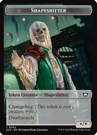 Shapeshifter // Golem (0013) Double-Sided Token (2) [Commander: Edge of Eternities] foil - Deck Out Gaming