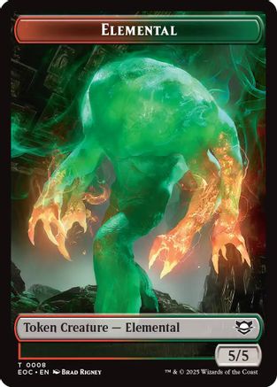 Elemental (0008) // Gnome Double-Sided Token (8) [Commander: Edge of Eternities] foil - Deck Out Gaming