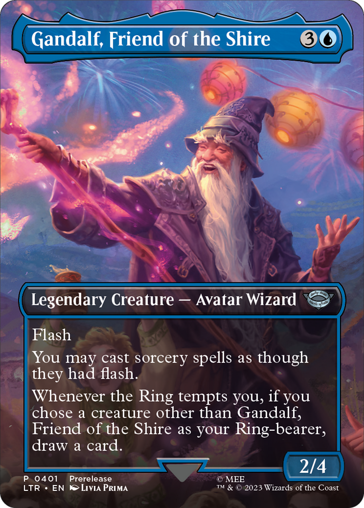 Gandalf, Friend of the Shire (Borderless) (401) [The Lord of the Rings: Tales of Middle-earth] - Deck Out Gaming