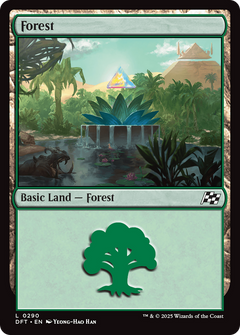 Forest (0290) (290) [Aetherdrift] foil - Deck Out Gaming