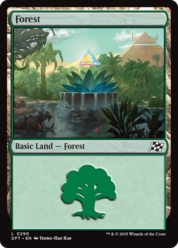 Forest (0290) (290) [Aetherdrift] foil - Deck Out Gaming