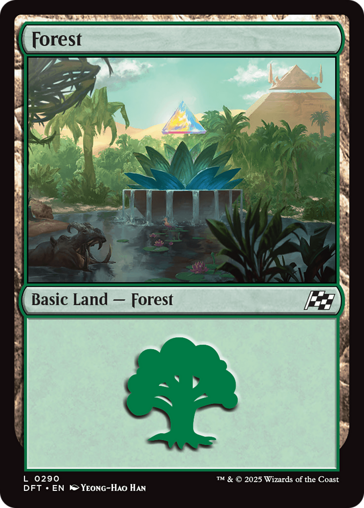 Forest (0290) (290) [Aetherdrift] foil - Deck Out Gaming