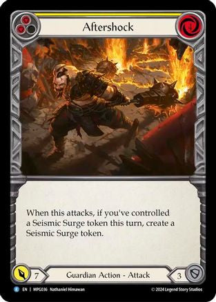 Aftershock (Yellow) (MPG036) [Mastery Pack Guardian] Rainbow Foil - Deck Out Gaming