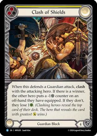 Clash of Shields (MPG051) [Mastery Pack Guardian] Rainbow Foil - Deck Out Gaming