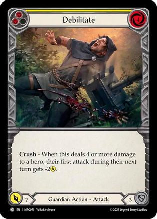 Debilitate (Yellow) (MPG071) [Mastery Pack Guardian] - Deck Out Gaming