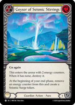 Geyser of Seismic Stirrings (Yellow) (MPG104) [Mastery Pack Guardian] Rainbow Foil - Deck Out Gaming