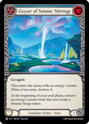 Geyser of Seismic Stirrings (Blue) (MPG105) [Mastery Pack Guardian] Rainbow Foil - Deck Out Gaming