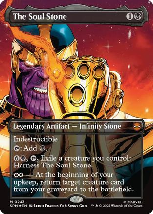 The Soul Stone (Borderless) (243) [Marvel's Spider-Man] foil - Deck Out Gaming