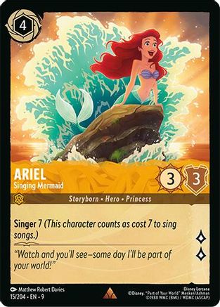 Ariel - Singing Mermaid (15/204) [Fabled] Holofoil - Deck Out Gaming