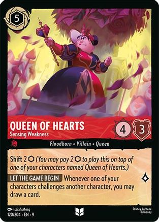 Queen of Hearts - Sensing Weakness (120/204) [Fabled] Cold Foil - Deck Out Gaming