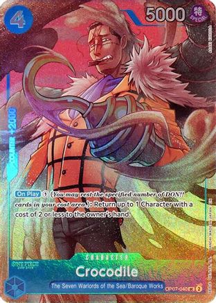 Crocodile (Seven Warlords of the Sea Binder Set) (OP07-040) [One Piece Promotion Cards] Foil - Deck Out Gaming