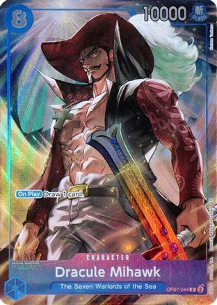 Dracule Mihawk (Seven Warlords of the Sea Binder Set) (OP07-044) [One Piece Promotion Cards] Foil - Deck Out Gaming
