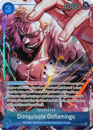 Donquixote Doflamingo (Seven Warlords of the Sea Binder Set) (OP07-048) [One Piece Promotion Cards] Foil - Deck Out Gaming