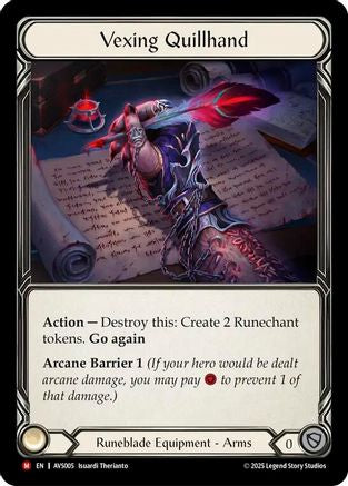 Vexing Quillhand (AVS005) [Armory Deck: Legends Viserai] - Deck Out Gaming