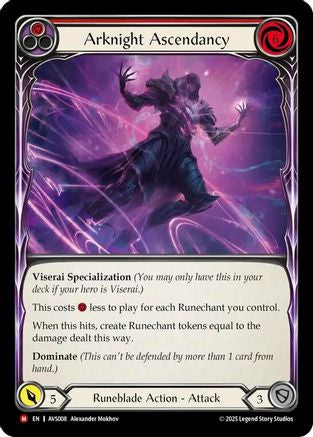 Arknight Ascendancy (Red) (AVS008) [Armory Deck: Legends Viserai] - Deck Out Gaming