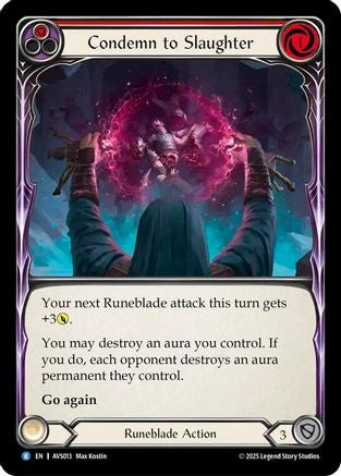 Condemn to Slaughter (Red) (AVS013) [Armory Deck: Legends Viserai] - Deck Out Gaming