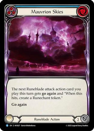 Mauvrion Skies (Blue) (AVS027) [Armory Deck: Legends Viserai] - Deck Out Gaming