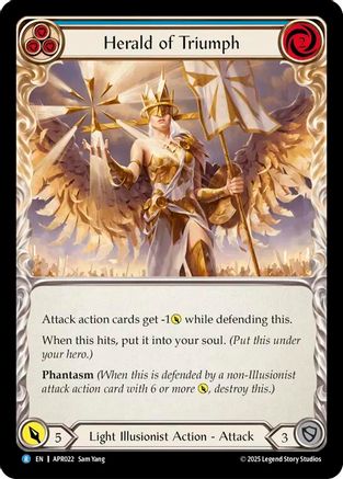 Herald of Triumph (Blue) (APR022) [Armory Deck: Legends Prism] - Deck Out Gaming
