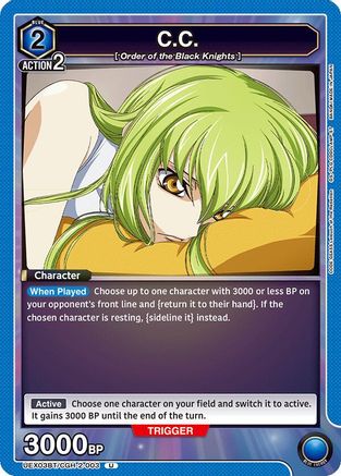 C.C. (003) (UEX03BT/CGH-2-003) [UEX03BT: CODE GEASS: Lelouch of the Rebellion Vol.2] - Deck Out Gaming