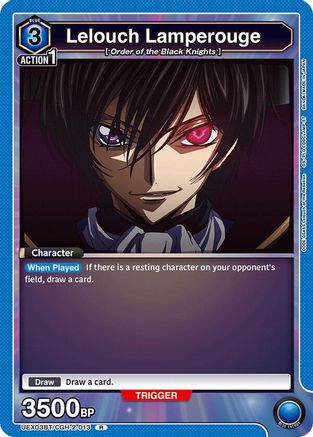 Lelouch Lamperouge (013) (UEX03BT/CGH-2-013) [UEX03BT: CODE GEASS: Lelouch of the Rebellion Vol.2] Foil - Deck Out Gaming
