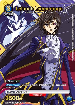 Lelouch Lamperouge (013) (R*) (UEX03BT/CGH-2-013) [UEX03BT: CODE GEASS: Lelouch of the Rebellion Vol.2] Foil - Deck Out Gaming