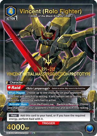 Vincent (Rolo Fighter) (SR*) (UEX03BT/CGH-2-026) [UEX03BT: CODE GEASS: Lelouch of the Rebellion Vol.2] Foil - Deck Out Gaming