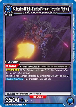 Sutherland Flight-Enabled Version (Jeremiah Fighter) (UEX03BT/CGH-2-027) [UEX03BT: CODE GEASS: Lelouch of the Rebellion Vol.2] - Deck Out Gaming
