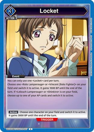 Locket (UEX03BT/CGH-2-037) [UEX03BT: CODE GEASS: Lelouch of the Rebellion Vol.2] - Deck Out Gaming