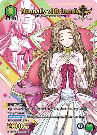 Nunnally vi Britannia (R*) (UEX03BT/CGH-2-052) [UEX03BT: CODE GEASS: Lelouch of the Rebellion Vol.2] Foil - Deck Out Gaming
