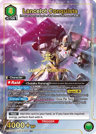 Lancelot Conquista (R*) (UEX03BT/CGH-2-060) [UEX03BT: CODE GEASS: Lelouch of the Rebellion Vol.2] Foil - Deck Out Gaming