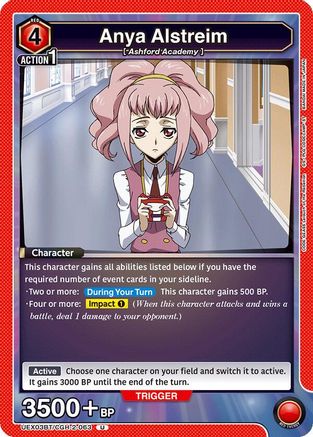 Anya Alstreim (063) (UEX03BT/CGH-2-063) [UEX03BT: CODE GEASS: Lelouch of the Rebellion Vol.2] - Deck Out Gaming
