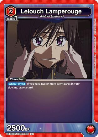 Lelouch Lamperouge (070) (UEX03BT/CGH-2-070) [UEX03BT: CODE GEASS: Lelouch of the Rebellion Vol.2] - Deck Out Gaming