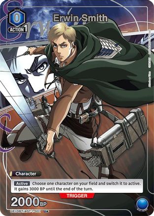 Erwin Smith (001) (U*) (UE10BT/AOT-1-001) [UE10BT: Attack on Titan] Foil - Deck Out Gaming