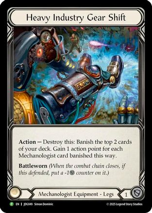 Heavy Industry Gear Shift - JDG049 (JDG049) [Flesh and Blood: Promo Cards] Cold Foil - Deck Out Gaming