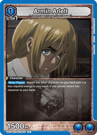 Armin Arlelt (015) (UE10BT/AOT-1-015) [UE10BT: Attack on Titan] - Deck Out Gaming