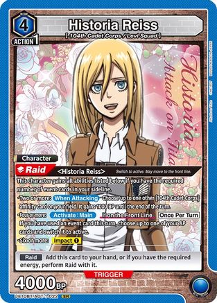 Historia Reiss (022) (UE10BT/AOT-1-022) [UE10BT: Attack on Titan] Foil - Deck Out Gaming