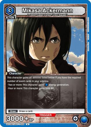 Mikasa Ackermann (024) (UE10BT/AOT-1-024) [UE10BT: Attack on Titan] - Deck Out Gaming