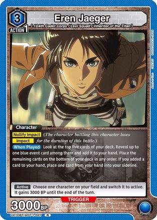 Eren Jaeger (027) (UE10BT/AOT-1-027) [UE10BT: Attack on Titan] Foil - Deck Out Gaming