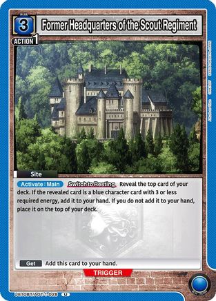 Former Headquarters of the Scout Regiment (UE10BT/AOT-1-028) [UE10BT: Attack on Titan] - Deck Out Gaming