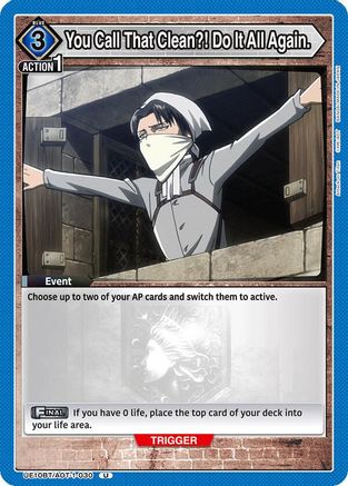 You Call That Clean?! Do It All Again. (UE10BT/AOT-1-030) [UE10BT: Attack on Titan] - Deck Out Gaming
