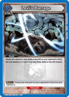 Levi's Barrage (UE10BT/AOT-1-034) [UE10BT: Attack on Titan] Foil - Deck Out Gaming